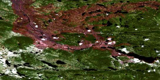 No Title Satellite Map 013C11 at 1:50,000 scale - National Topographic System of Canada (NTS) - Orthophoto