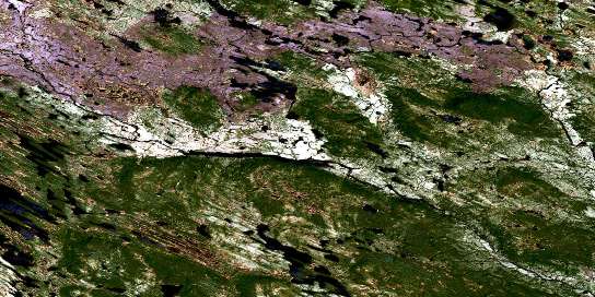 No Title Satellite Map 013D07 at 1:50,000 scale - National Topographic System of Canada (NTS) - Orthophoto