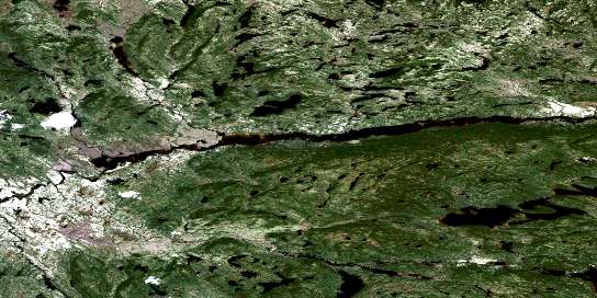 Lac Alliez Satellite Map 013D12 at 1:50,000 scale - National Topographic System of Canada (NTS) - Orthophoto