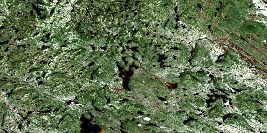 No Title Satellite Map 013D14 at 1:50,000 scale - National Topographic System of Canada (NTS) - Orthophoto