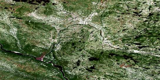 Metchin River Satellite Map 013E06 at 1:50,000 scale - National Topographic System of Canada (NTS) - Orthophoto