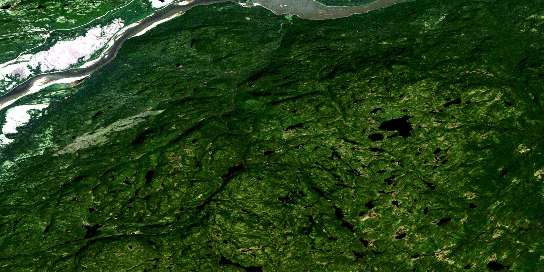 Mckenzie River Satellite Map 013F02 at 1:50,000 scale - National Topographic System of Canada (NTS) - Orthophoto
