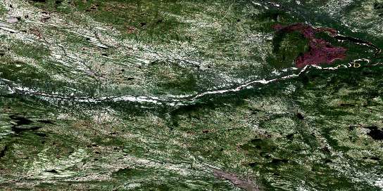 Mount Sawyer Satellite Map 013F14 at 1:50,000 scale - National Topographic System of Canada (NTS) - Orthophoto