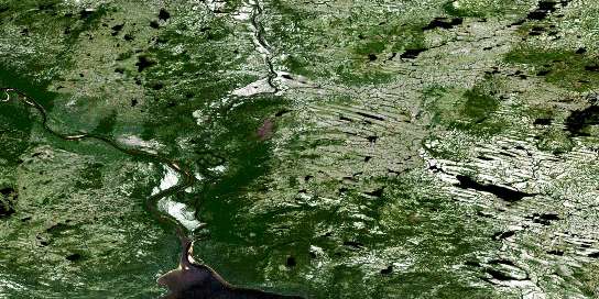 Mount Elizabeth Satellite Map 013F15 at 1:50,000 scale - National Topographic System of Canada (NTS) - Orthophoto