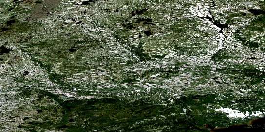 Mokami Hill Satellite Map 013F16 at 1:50,000 scale - National Topographic System of Canada (NTS) - Orthophoto