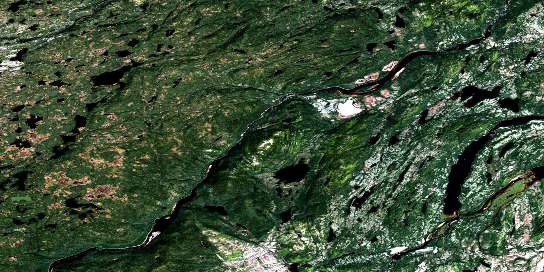 No Title Satellite Map 013H05 at 1:50,000 scale - National Topographic System of Canada (NTS) - Orthophoto
