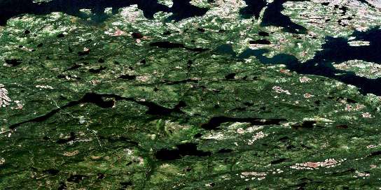 Hare Harbour Satellite Map 013H10 at 1:50,000 scale - National Topographic System of Canada (NTS) - Orthophoto