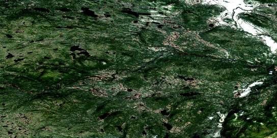 North River Satellite Map 013H13 at 1:50,000 scale - National Topographic System of Canada (NTS) - Orthophoto