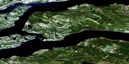 Rigolet Satellite Map 013J01 at 1:50,000 scale - National Topographic System of Canada (NTS) - Orthophoto
