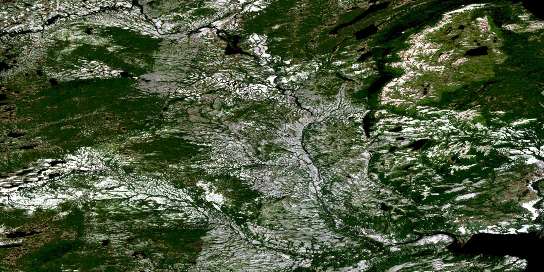 No Title Satellite Map 013J04 at 1:50,000 scale - National Topographic System of Canada (NTS) - Orthophoto