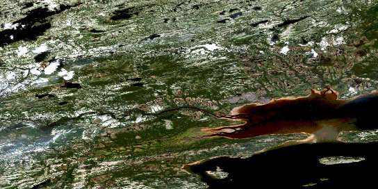 Air photo: Ticoralak Island Satellite Image map 013J08 at 1:50,000 Scale