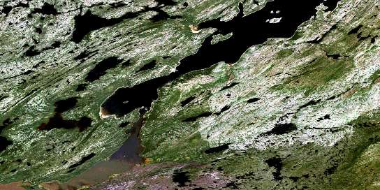 Post Hill Satellite Map 013J13 at 1:50,000 scale - National Topographic System of Canada (NTS) - Orthophoto