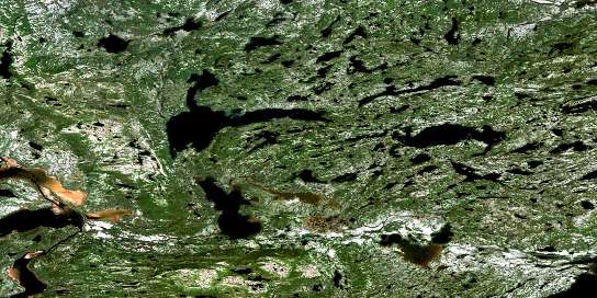 Pocket Knife Lake Satellite Map 013K06 at 1:50,000 scale - National Topographic System of Canada (NTS) - Orthophoto