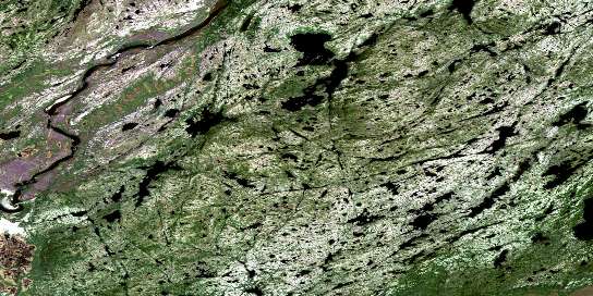 No Title Satellite Map 013K16 at 1:50,000 scale - National Topographic System of Canada (NTS) - Orthophoto