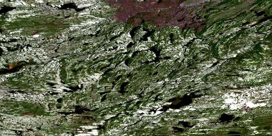 Isabella Falls Satellite Map 013L02 at 1:50,000 scale - National Topographic System of Canada (NTS) - Orthophoto