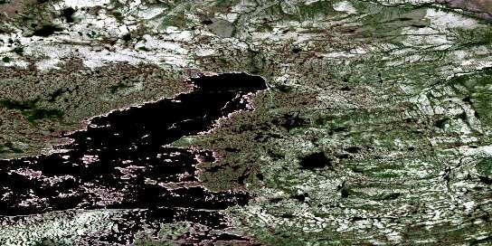Proof Lake Satellite Map 013L06 at 1:50,000 scale - National Topographic System of Canada (NTS) - Orthophoto