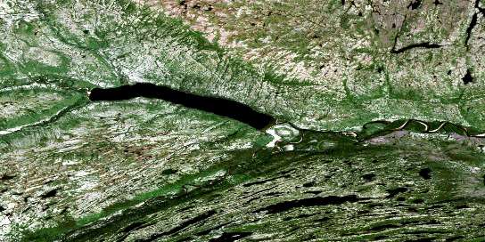 Shipiskan Lake Satellite Map 013L09 at 1:50,000 scale - National Topographic System of Canada (NTS) - Orthophoto
