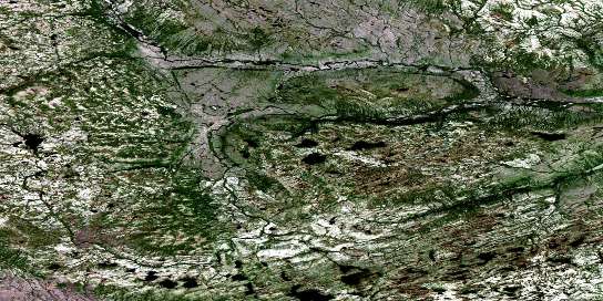 No Title Satellite Map 013L10 at 1:50,000 scale - National Topographic System of Canada (NTS) - Orthophoto
