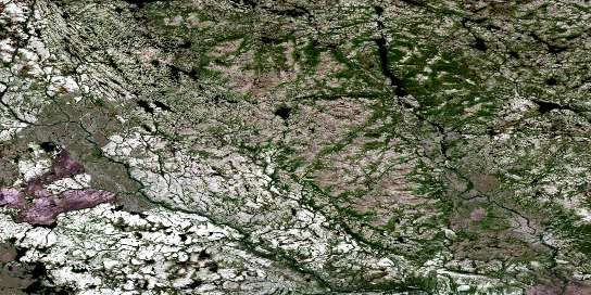 Fazy Lake Satellite Map 013L11 at 1:50,000 scale - National Topographic System of Canada (NTS) - Orthophoto