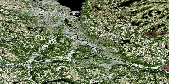 No Title Satellite Map 013N05 at 1:50,000 scale - National Topographic System of Canada (NTS) - Orthophoto