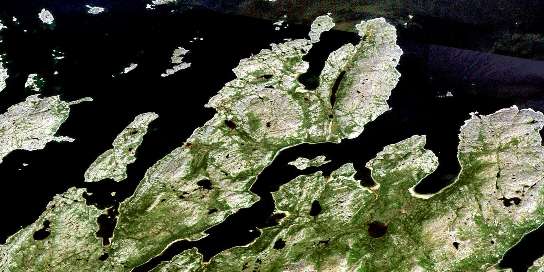 Makkovik Satellite Map 013O03 at 1:50,000 scale - National Topographic System of Canada (NTS) - Orthophoto