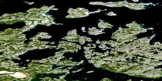 Akpiktok Island Satellite Map 014C03 at 1:50,000 scale - National Topographic System of Canada (NTS) - Orthophoto