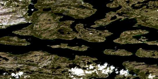 Air photo: Nain Satellite Image map 014C12 at 1:50,000 Scale