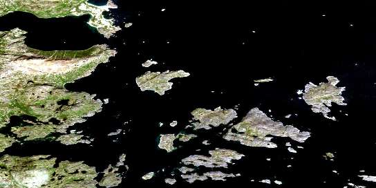 Air photo: David Island Satellite Image map 014C14 at 1:50,000 Scale