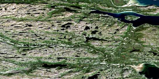 Reid Brook Satellite Map 014D08 at 1:50,000 scale - National Topographic System of Canada (NTS) - Orthophoto