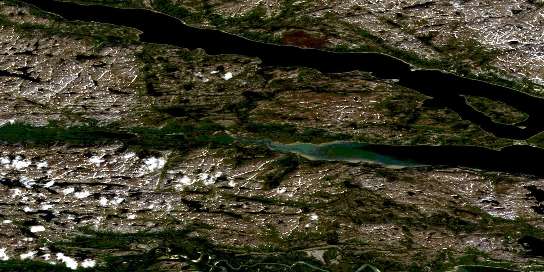 Tikkoatokak Bay Satellite Map 014D09 at 1:50,000 scale - National Topographic System of Canada (NTS) - Orthophoto