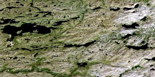 Staghorn Lake Satellite Map 014E02 at 1:50,000 scale - National Topographic System of Canada (NTS) - Orthophoto