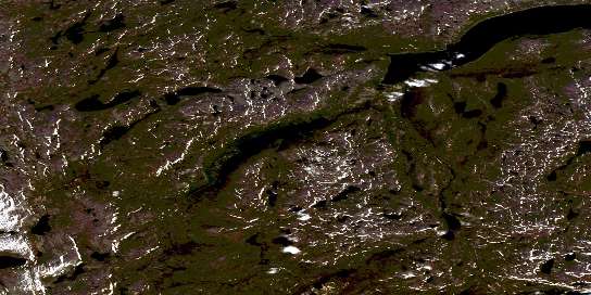 No Title Satellite Map 014E15 at 1:50,000 scale - National Topographic System of Canada (NTS) - Orthophoto