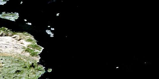 Air photo: Cape Kiglapait Satellite Image map 014F03 at 1:50,000 Scale