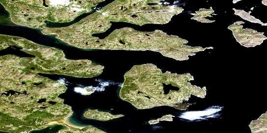 Air photo: Nutak Satellite Image map 014F05 at 1:50,000 Scale