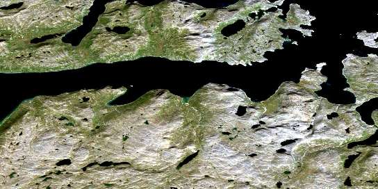 Hebron Satellite Map 014L02 at 1:50,000 scale - National Topographic System of Canada (NTS) - Orthophoto