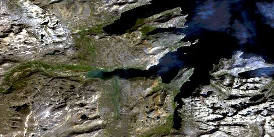 Ramah Bay-Reichel Head Satellite Map 014L14 at 1:50,000 scale - National Topographic System of Canada (NTS) - Orthophoto