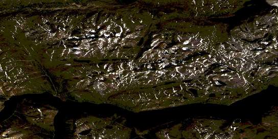 Nachvak Fiord Satellite Map 014M04 at 1:50,000 scale - National Topographic System of Canada (NTS) - Orthophoto