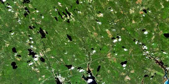 Shelburne Satellite Map 020P14 at 1:50,000 scale - National Topographic System of Canada (NTS) - Orthophoto