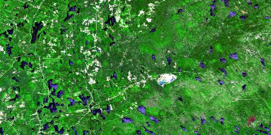 Wentworth Lake Satellite Map 021A04 at 1:50,000 scale - National Topographic System of Canada (NTS) - Orthophoto