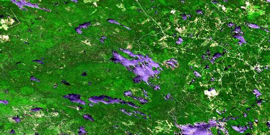 Kejimkujik Lake Satellite Map 021A06 at 1:50,000 scale - National Topographic System of Canada (NTS) - Orthophoto