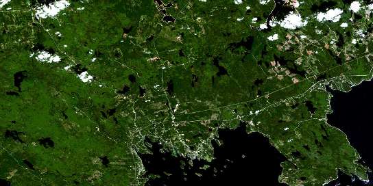 Chester Satellite Map 021A09 at 1:50,000 scale - National Topographic System of Canada (NTS) - Orthophoto