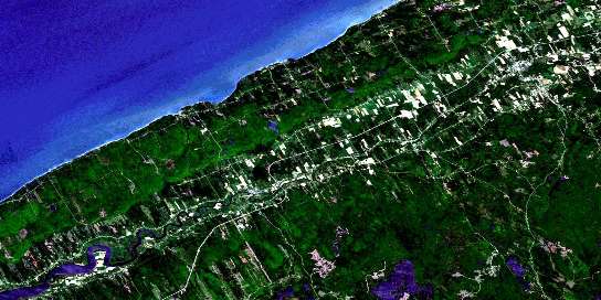 Bridgetown Satellite Map 021A14 at 1:50,000 scale - National Topographic System of Canada (NTS) - Orthophoto