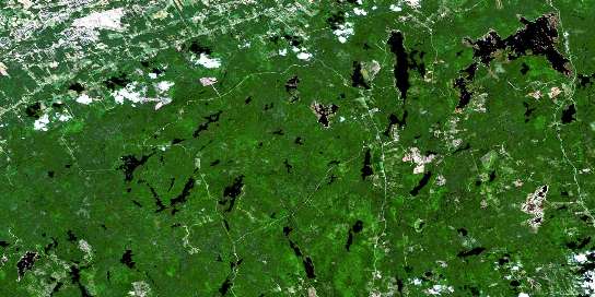 Gaspereau Lake Satellite Map 021A15 at 1:50,000 scale - National Topographic System of Canada (NTS) - Orthophoto