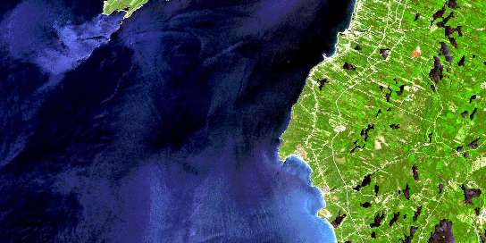 Meteghan Satellite Map 021B01 at 1:50,000 scale - National Topographic System of Canada (NTS) - Orthophoto