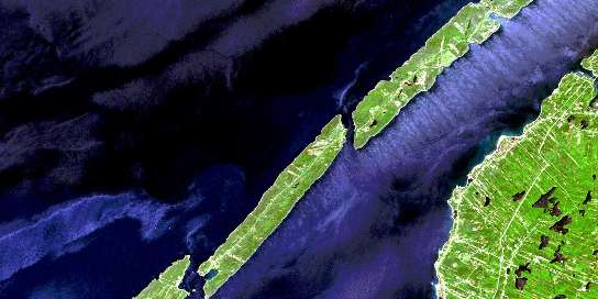 Church Point Satellite Map 021B08 at 1:50,000 scale - National Topographic System of Canada (NTS) - Orthophoto