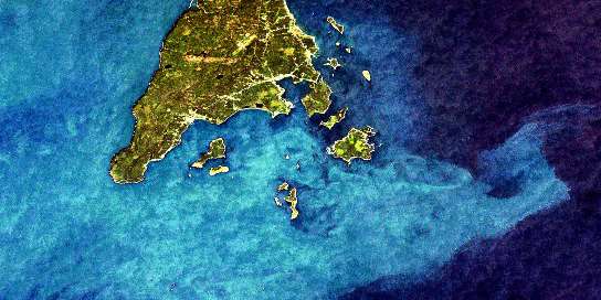 Air photo: Grand Manan Island Satellite Image map 021B10 at 1:50,000 Scale