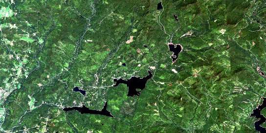 Malvina Satellite Map 021E03 at 1:50,000 scale - National Topographic System of Canada (NTS) - Orthophoto
