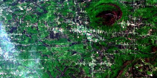 Air photo: La Patrie Satellite Image map 021E06 at 1:50,000 Scale