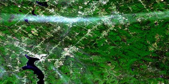 Air photo: Lac-Megantic Satellite Image map 021E10 at 1:50,000 Scale