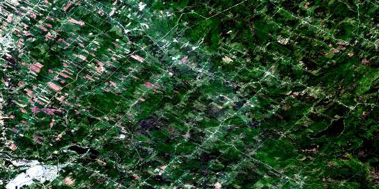 Warwick Satellite Map 021E13 at 1:50,000 scale - National Topographic System of Canada (NTS) - Orthophoto